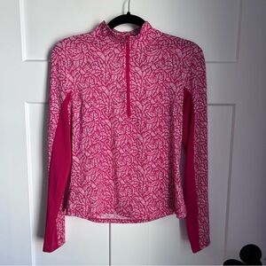 Tommy Bahama Women’s Racquet & Paddle Fuchsia Long Sleeve Top Size Small